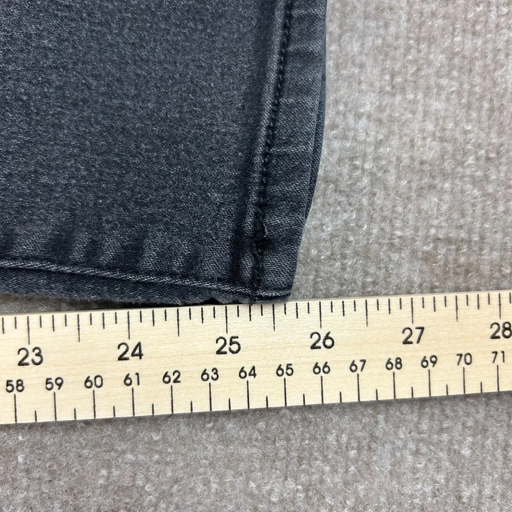 D Jeans Womens 6 Petite Charcoal Gray Cotton Stretch Mid Rise Travel Skinny Leg